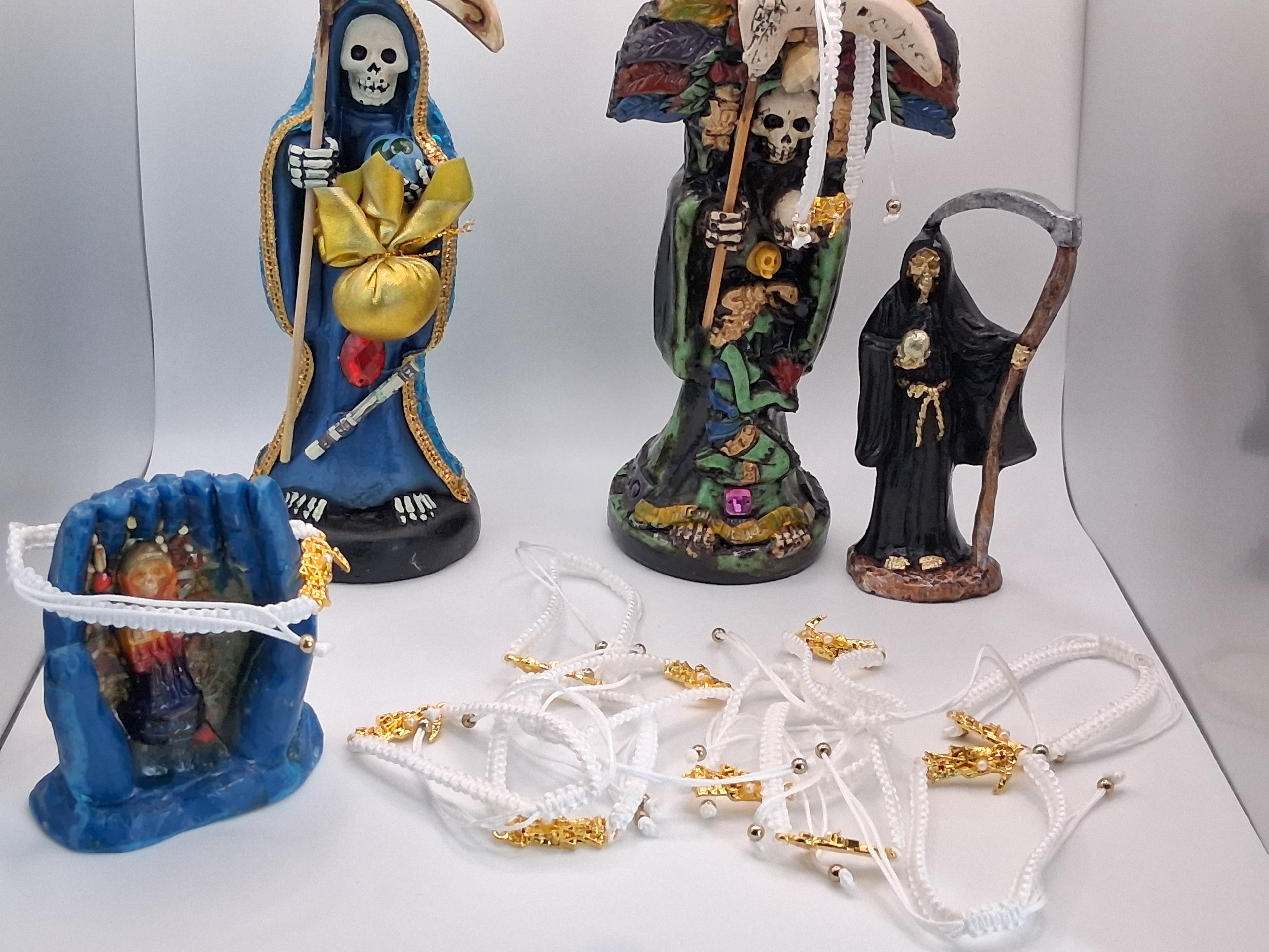 Santamuerte  Niña Blanca protection bracelet