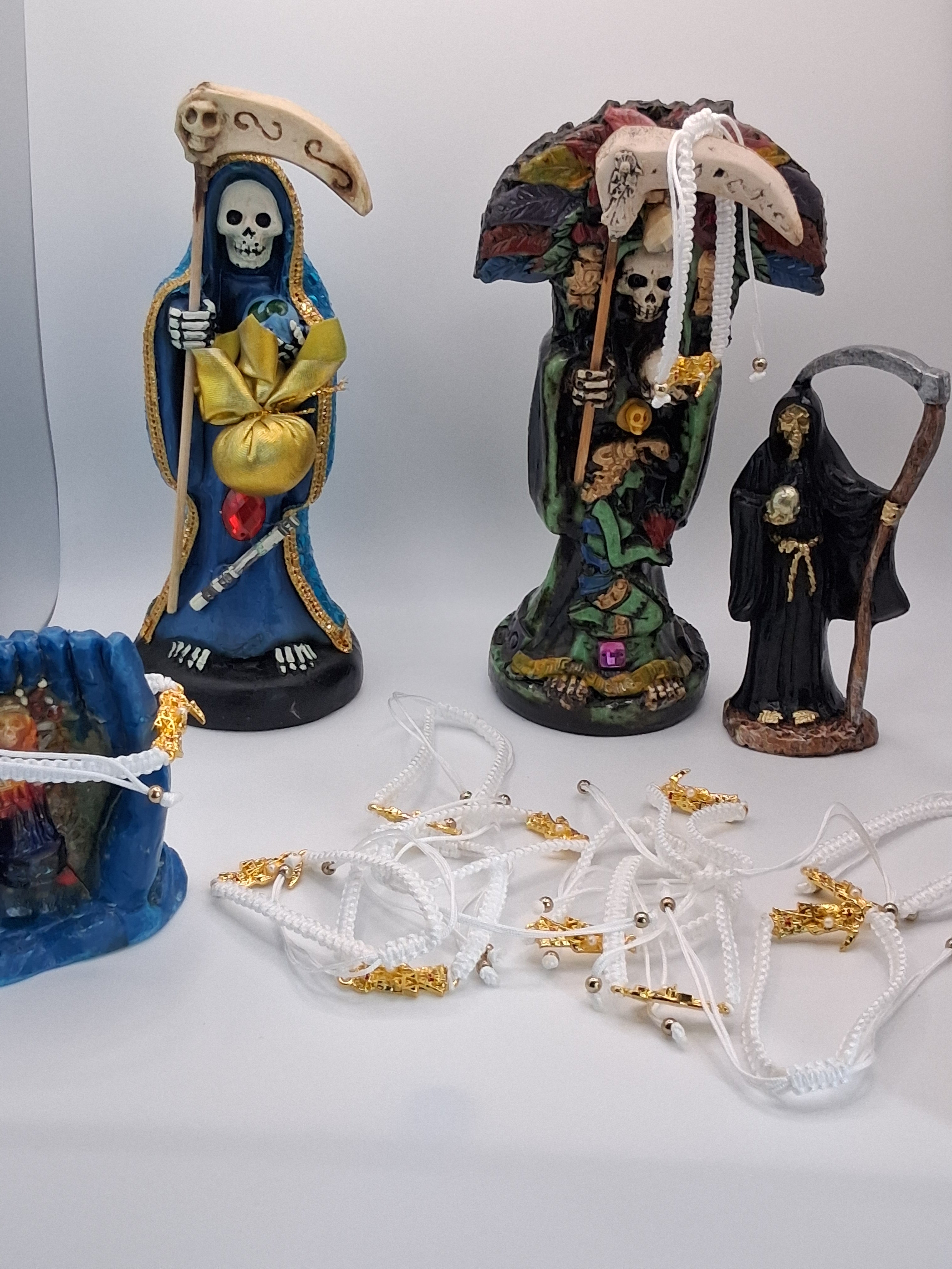 Santamuerte  Niña Blanca protection bracelet